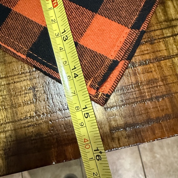 BUNDLE OF 2 Halloween Dog Bandanas - Orange and Black Plaid - Picture 5 of 5